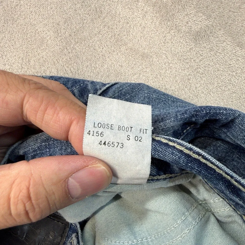 VTG Express Jeans Mens 33x32 Blue Loose Boot Fit Medium Wash Denim Baggy Y2K